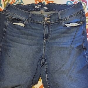 Torrid High Rise Dark Blue Jeans